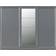 SECONIQUE Nevada Grey Gloss Wardrobe 243x194cm
