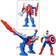 Avengers Marvel Mech Strike Mechasaurs Captain America with Redwing Mechasaur 4-Inch Action Figures