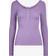 Pieces Kitte Button Front Ribbed Top - Lavender