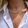 Artizan Joyeria Tennis Necklace - Silver/Transparent