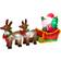 GlitzHome Inflatable Decorations Santa Sleigh Lighted Christmas