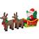 GlitzHome Inflatable Decorations Santa Sleigh Lighted Christmas