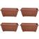 Whitefurze 4 X 40Cm Small Venetian Window Box Planter Pot