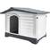 Pets plastic dog kennel-xl pet house outdoor weatherproof animal shelter 424 gry