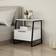 Decortie Modern White Bedside Table 40x45cm