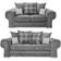 B&Q Verona Grey Sofa 190cm 2pcs 2 Seater, 3 Seater