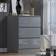 Fwstyle Large Matt Grey Chest of Drawer 60x77cm