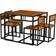 Westwood Space Saving Walnut Dining Set 90x90cm 5pcs