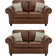 B&Q Oakland Brown Sofa 180cm 2pcs 2 Seater