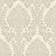 Grandeco Chenille Textured Distressed Metallic Damask Wallpaper, Cream