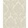 Grandeco Chenille Textured Distressed Metallic Damask Wallpaper, Cream