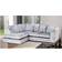 Furniture 786 Bella Crushed Silver Sofa 212cm 3 Seater