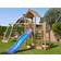 Jungle Gym Mansion 2.1 inkl. Climb Module och blå rutschkana