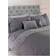 Rapport Limoges Raised Roses Floral Duvet Cover Grey