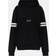 Saint Laurent Embroidered Cotton Hoodie Black