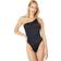 Norma Kamali One Shoulder Mio Swimsuit in Black Black