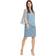 Vera Mont Lace Dress With Mesh Poncho Style Blue