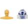 Star Wars R2-D2 & C-3PO Sculpted Ceramic Salt Pepper Blue/Orange/White Spice Mill