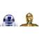 Star Wars R2-D2 & C-3PO Sculpted Ceramic Salt Pepper Blue/Orange/White Spice Mill