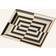 Jonathan Adler Op Art Rectangle WHITE/BLACK Serving Tray