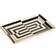 Jonathan Adler Op Art Rectangle WHITE/BLACK Serving Tray