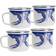 Golden Rabbit Blue Crab Enamelware Grande Cup