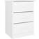 vidaXL white, 3 Drawer Bedside Table