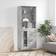 vidaXL Highboard ‎1 Glass Door 3 Drawers Concrete Grey Aparador 69.5x180cm