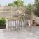 vidaXL Barbord Med Glasplade 110 x 70 x 110 cm Polyrattan Grå Barborde