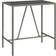 vidaXL Barbord Med Glasplade 110 x 70 x 110 cm Polyrattan Grå Barborde
