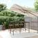 vidaXL Barbord Med Glasplade 180 x 70 x 110 cm Polyrattan Brun Barborde