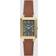 Fossil Raquel 23mm ES5303 Fyrkantig damklocka i guldfärg med brunt armband