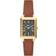Fossil Raquel 23mm ES5303 Fyrkantig damklocka i guldfärg med brunt armband