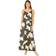 MELA Mela London Satin Floral Print Maxi Dress, Black