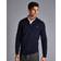 Charles Tyrwhitt England Rugby Pure Merino Zip Neck Jumper Navy