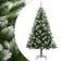 vidaXL Snow Hinged Green/White Árbol de Navidad 240cm