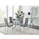 Furniturebox Arona Valera Transparent Dining Set 100cm 5pcs