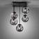 JUST LIGHT Big Widow Black/Smoky Grey/Transparent Ceiling Flush Light 16cm