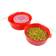 Set of 3 red dishes with clear lids Microwave Kitchenware