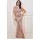 Goddiva Cowl Back Sequin Maxi Dress Champagne