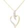 Jewelco London Heart Pendant Necklace - Gold/Diamonds