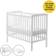 Kinder Valley Sydney White Compact Cot with Spring Mattress & Removable Washable Water Cover Space Saver Cot