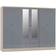 SECONIQUE Nevada Grey Gloss/Light Oak Wardrobe 230x182.5cm