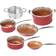 BulbHead Red Copper Cookware Set with lid 10 Parts