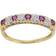 Gemondo Classic Round Half Eternity Ring - Gold/Diamonds/Amethyst