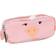 B&Q Pomelos the Ostrich 2-Zip Animal Face Pencil Case Pink