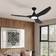 Eglo Portsea Ventilator M/Lys Sort