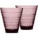 Iittala Kastehelmi Trinkglas 2er Set 30 cl - Violett/H x Ø 9,7 x 9 cm Vaso 30cl 2pcs