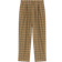 Kenzo Chequered Tailored Trousers - Dark Camel