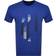 HUGO BOSS Mens Bright Blue Athleisure Logo-print Cotton-jersey T-shirt